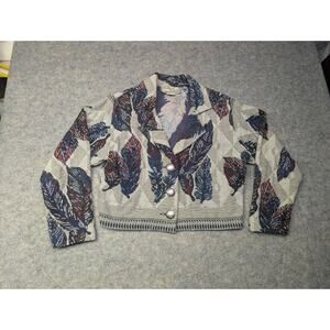 SouthWest Canyon Large Tapestry Jacket Feather Aztec Tribal Festival Western